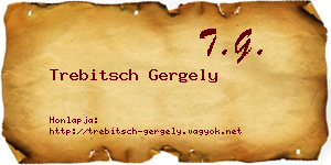 Trebitsch Gergely névjegykártya